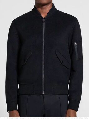 Theory 
Flight Bomber Jacket in Double-Face Wool-Cashmere